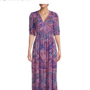 BA&SH Paris Paisley Empire Maxi Dress